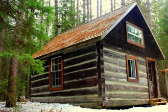 Holdfäller Hütte beim Logging Museum Rundweg Algonquin Park Ontario Canada sawmill